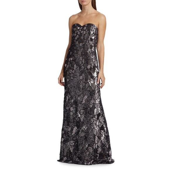 NWT Rene Ruiz Collection Sweetheart Strapless Sequin Gown SIZE 12 $1995 - Picture 3 of 11